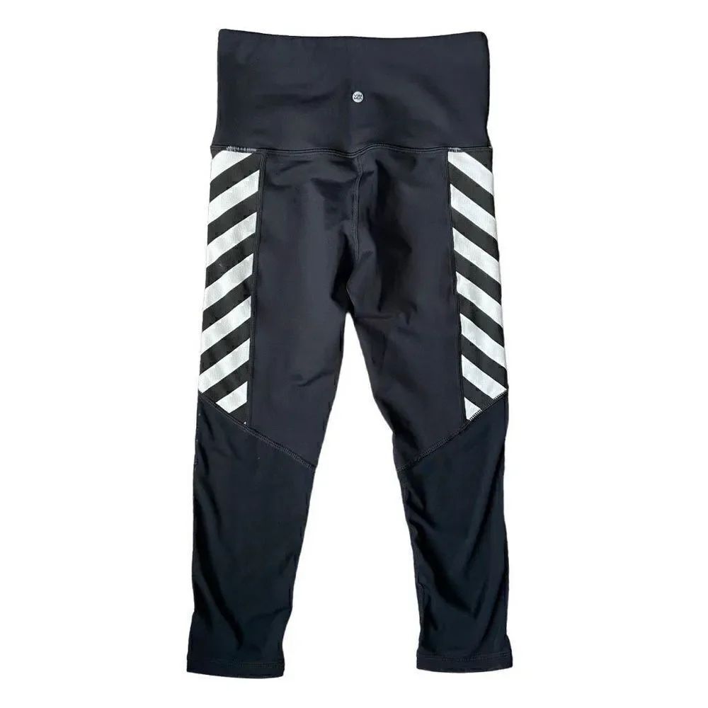 REVOLVE x VIMMIA Black High Waist Bumble Panel Crop Legging Small Mesh Active